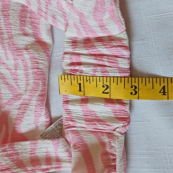 Zara girl pink zebra print strap cropped top size 9 - Picture 7 of 9